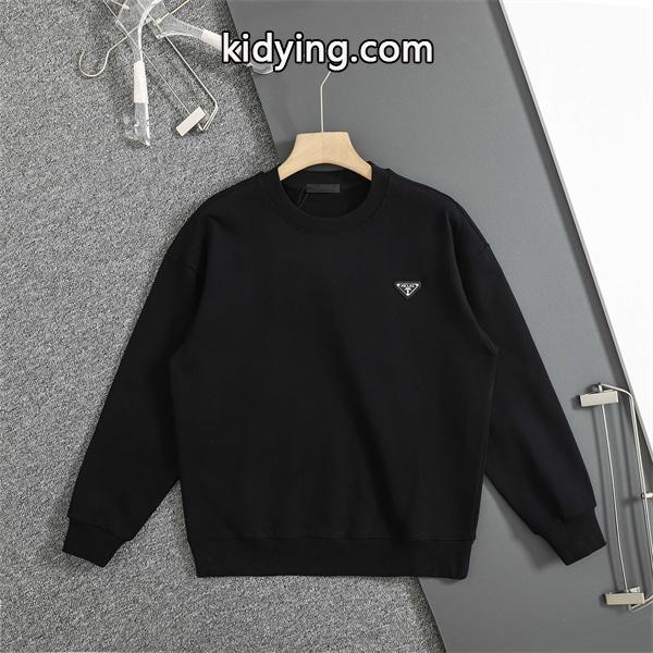 新作 PRADA プラダ 偽物 パーカー ブラック/ホワイト 話題 トレンド-5