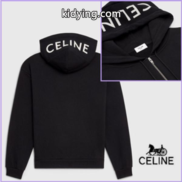 CELINE セリーヌ偽物 ジップパーカー通販 オーバーサイズユニセックス 快適な着心地 コーデの幅が広がる-0