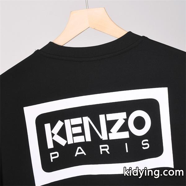 ケンゾー ブラック 起毛 スモール KENZOロゴ クルーネックスウェット コピー 秋冬 シンプル トレンド-5