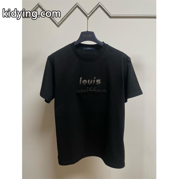1ABYKTビーズエンブロイダードコットンTシャツ 春夏らしくて軽やかにする ルイ ヴィトン 大人っぽさ抜群 LOUIS VUITTON__ブランド コピー 激安(日本最大級)-0