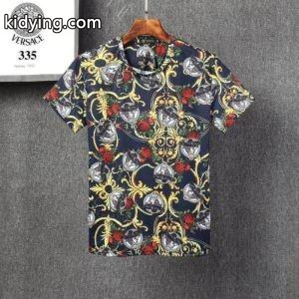 多色可選 半袖Tシャツ 春夏の上品コーデ ヴェルサーチ 華やかさを一瞬で引き上げ VERSACE_ヴェルサーチ VERSACE_ブランド コピー 激安(日本最大級)-0