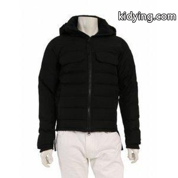 カナダグース CANADA GOOSE ダウンジャケット 黒 ブラック アウター ワンポイント コットン 綿 フェザー Black Label HARGRAVE PARKA 2590M フード付き 通販-0