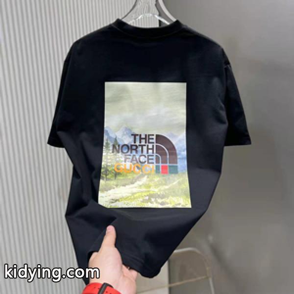2022リニューアルバージョン入荷 Guccl The North Face ノースフェイスコピー 半袖tシャツ オーバーサイズ-0