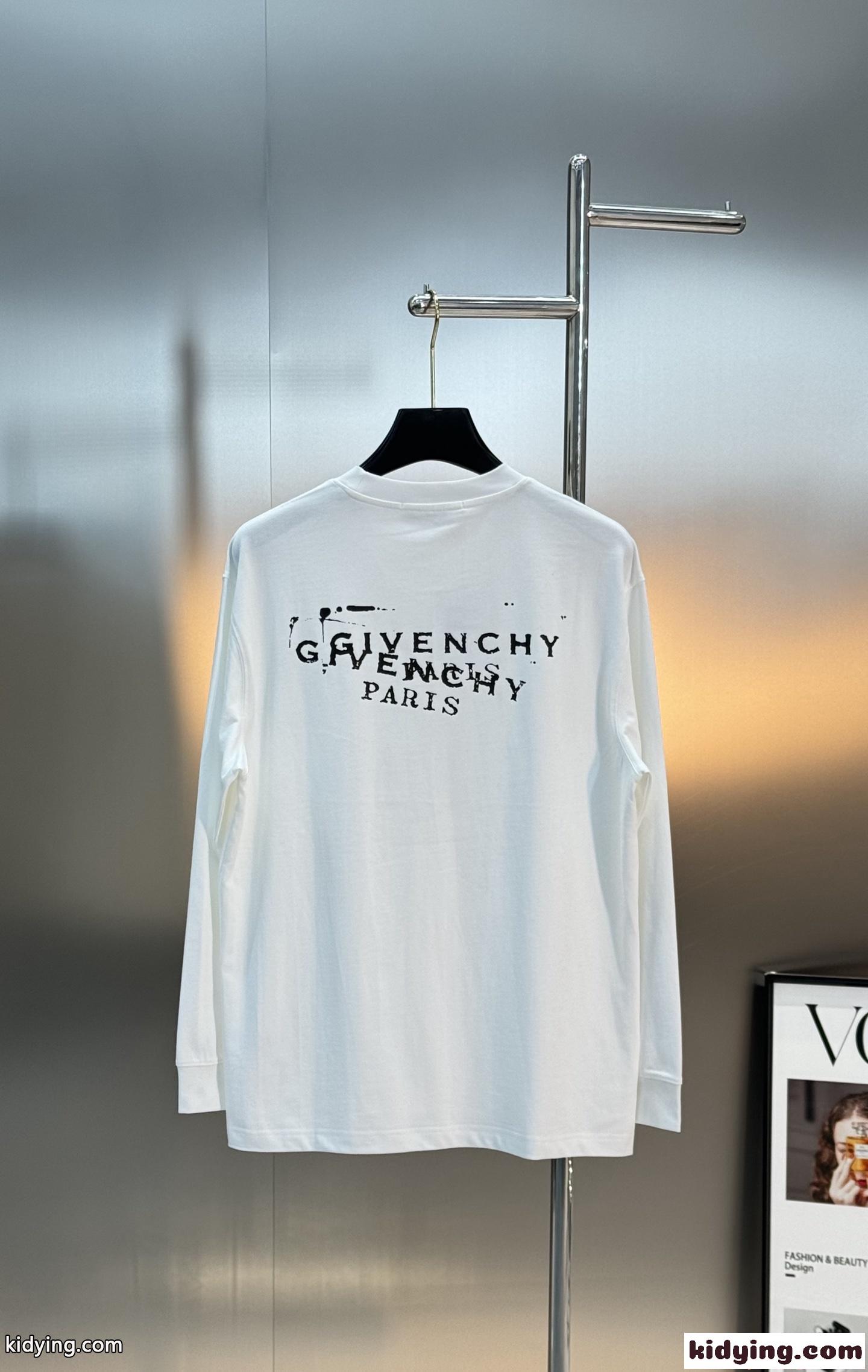 GIVENCHY 長袖Tシャツ メンズ ジバンシィ コピー ゆったりシルエット 軽量素材 春夏インナー-8