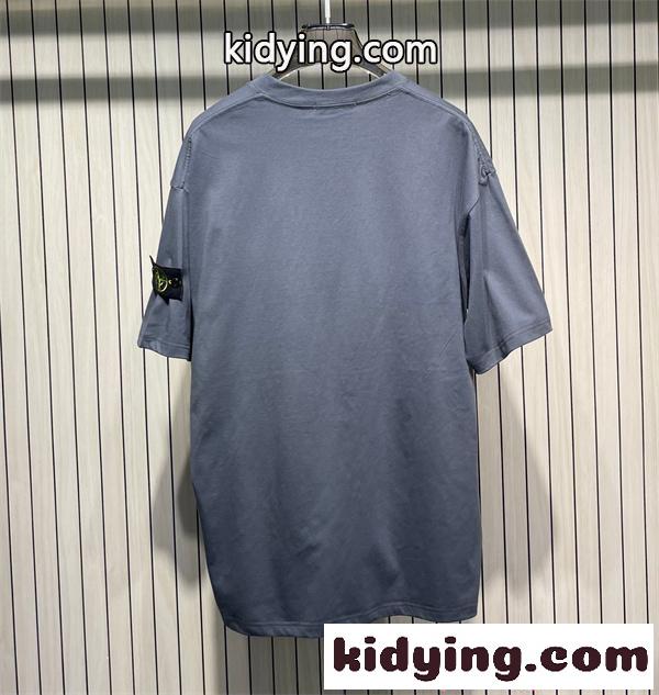 STONE ISLAND コピー 限定 シンプル ストーンアイランド Tシャツ ネイビー ワンポイントワッペン 半袖-8