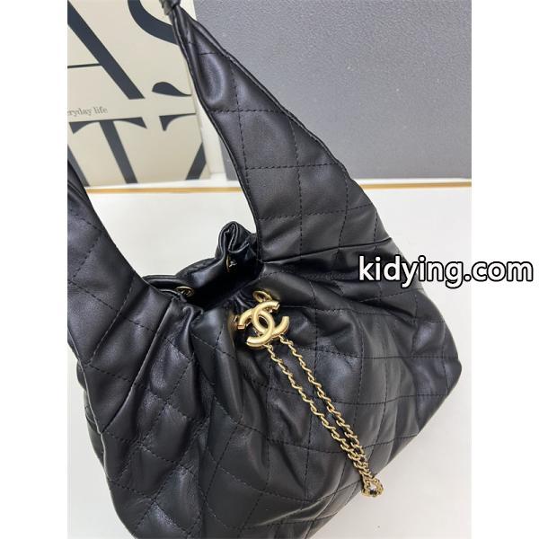 CHANEL ブラックレザー チェーンアクセント シャネル ハンドバッグ コピー 1S3252 レディース エレガント-3