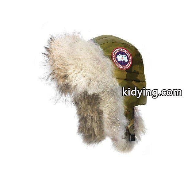 カナダグース 帽子 レディース Canada Goose Aviator Hat with Genuine Coyote Fur Trim Camo/ Military Green :36-85toh8dj4a-aiqf:asty-shop2 - 通販ショッピング-0
