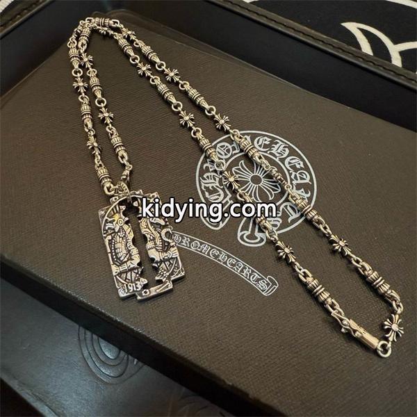 CHROME HEARTS クロムハーツ コピー 新登場 ゴシック調クロスネックレス 重厚 話題沸騰-3