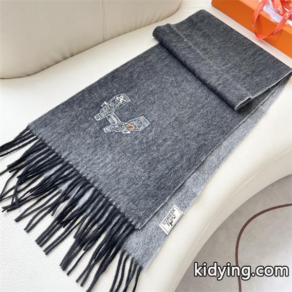 3 色アート刺繍 奢華風 エルメス コピー マフラー 秋冬保温 高品質定番 HERMES-4
