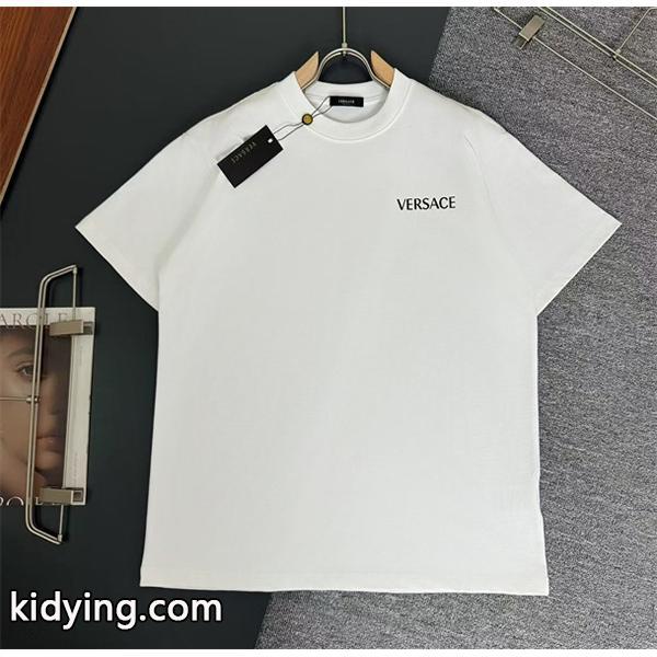 ヴェルサーチ コピーVERSACE爆買い新作登場通気性ストレスフリーＴシャツロング丈メンズブラックホワイトブルー-0