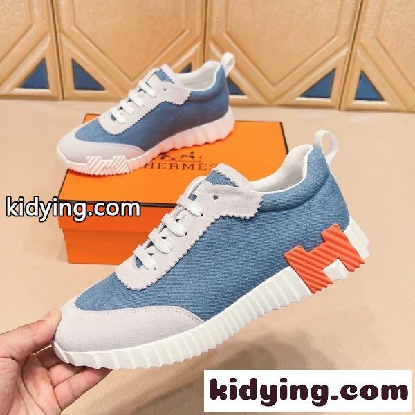 HERMES コピー エルメス コピー デニム調ローカットスニーカー 軽量ソール 快適歩行 洗練カジュアル-2