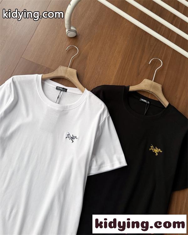 ホワイト ブラックアークテリクス コピー ARCTERYX ミニマル 半袖Tシャツ シンプル 上品 軽量 快適-5