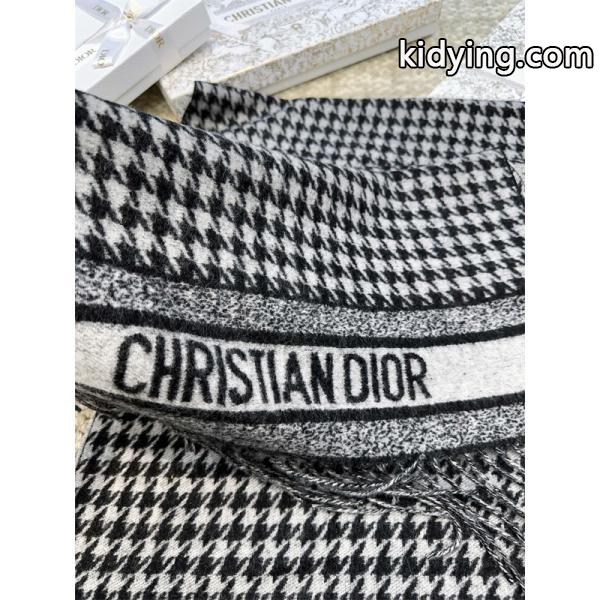 DIOR ディオール コピー クラシック千鳥格子 ストール モノトーン 上品-1