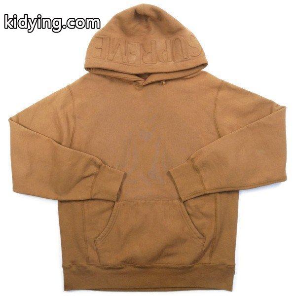 シュプリーム SUPREME 17AW Embossed Logo Hooded Sweatshirt スウェットパーカー 茶 良い品 通販 ショッピング-0