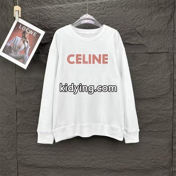 魅力!2025秋冬温かさ重視 ブラック ミニマルロゴ スウェット CELINE セリーヌ コピー-1
