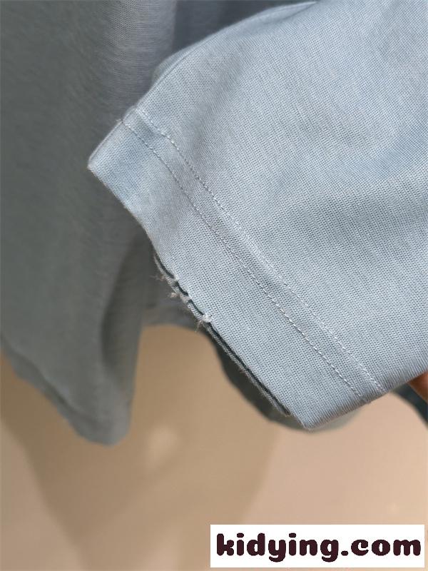 フロントロゴ ACNE STUDIOS アクネ ストゥディオズ コピー 長袖Tシャツ ライトブルー ゆったり シンプル-4