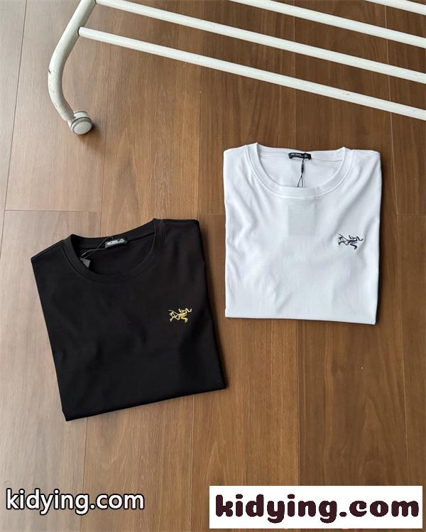 ホワイト ブラックアークテリクス コピー ARCTERYX ミニマル 半袖Tシャツ シンプル 上品 軽量 快適-2