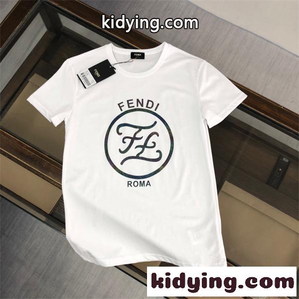 上品 ホワイト FENDI 半袖 Tシャツ クラシック フェンディ コピー ラグジュアリー 高見え-0