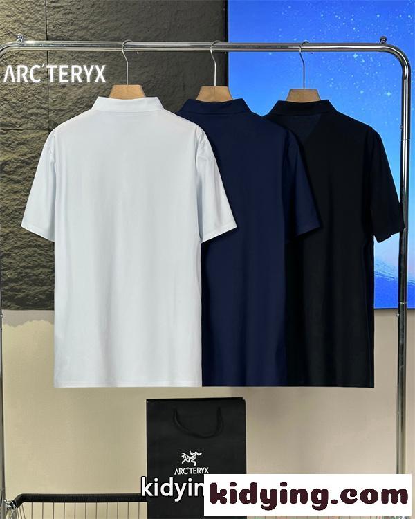 アークテリクス 偽物 ワンポイントロゴポロシャツ 半袖 通気速乾 軽量 シンプルスポーツ ARCTERYX-1