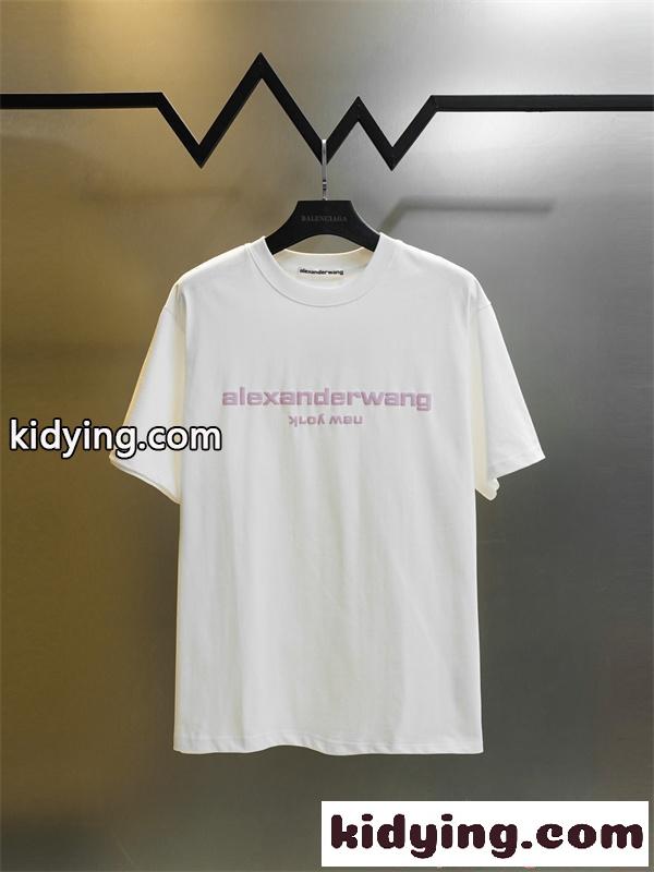 Tシャツ シンプルロゴ クルーネック アレキサンダーワン コピー ゆったりシルエット カジュアル Alexander wang-1