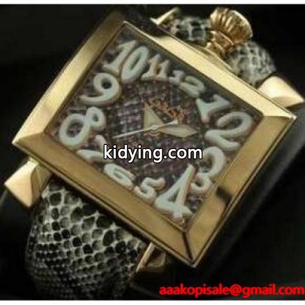 新作入荷限定セールのガガミラノ GaGa MILANO メンズ ナポレオーネ 60314 自動巻き 白い数字表示のゴールドケース 四角いウォッチ_ガガミラノ GaGa Milano_ブランド コピー 激安(日本最大級)-0
