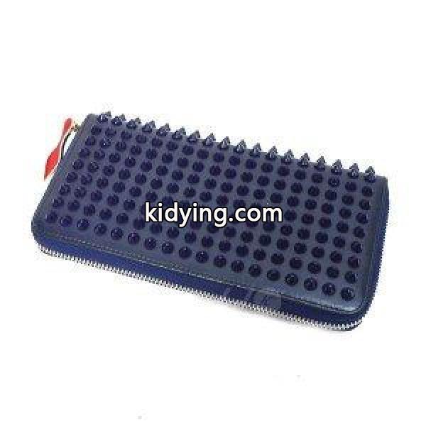 CHRISTIAN LOUBOUTIN PANETTONE WALLET SPIKES スタッズ ウォレット 財布 ネイビー サイズ:- (四条中之町 :581317004602:カインドオル - 通販ショッピング-0