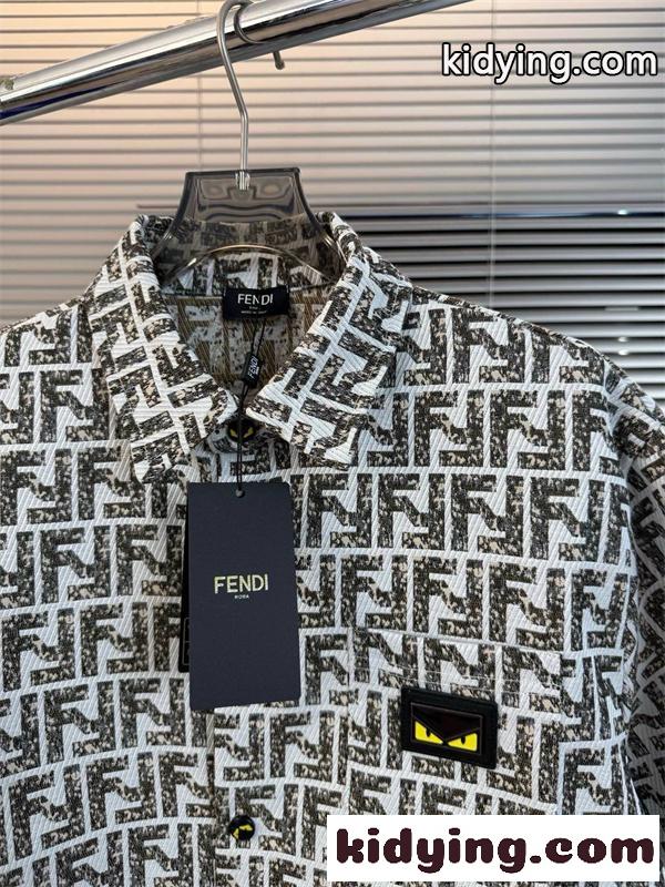 FF総柄デザイン ラグジュアリーコレクション リゾートスタイル FENDI フェンディ コピー 半袖シャツ ユニセックス-3
