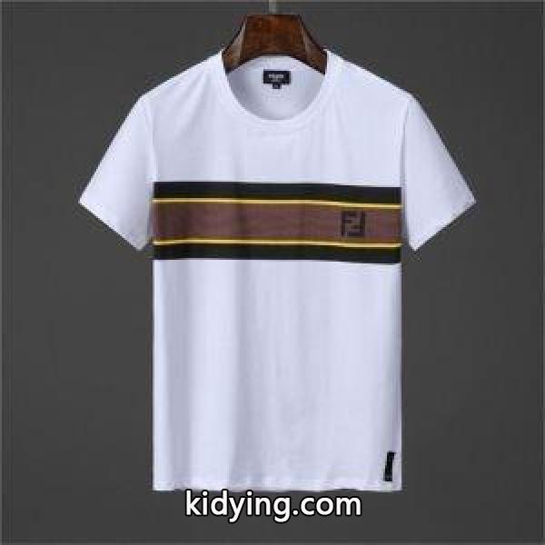 フェンディ t シャツ コピーFENDI爆買い定番人気乾きやすい素材ｔシャツ上手にコーデ大活躍シンプル黒白赤色-2