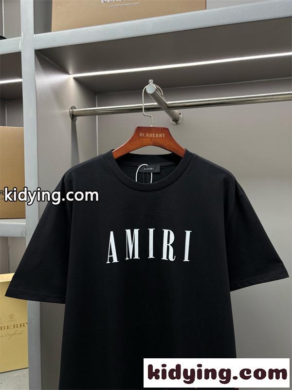 ビッグロゴ プリントTシャツ アミリ コピー ブラック AMIRI 半袖 オーバーサイズ 着回し万能-1