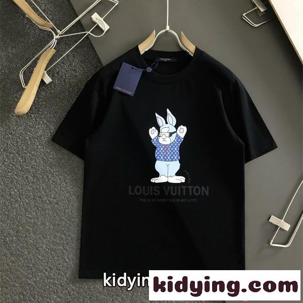 半袖Tシャツ プリント ルイヴィトン コピー 遊び心 ポップ 可愛い系 軽量 LOUIS VUITTON 快適-0