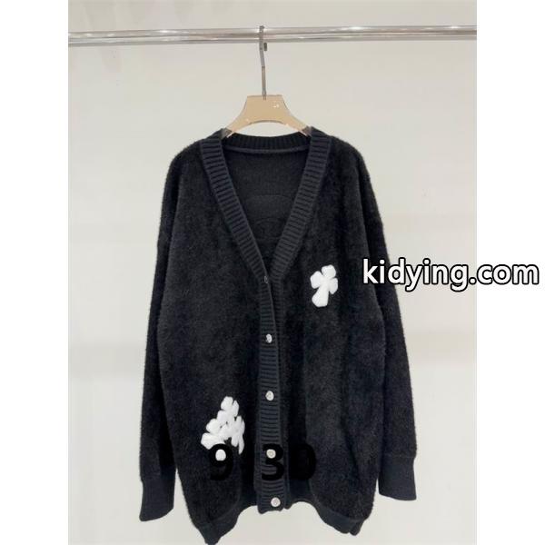 CHROME HEARTS クロムハーツ コピー 2025秋冬 ふわふわ 上質 ホワイト＆ブラック 刺繍 カーディガン-2