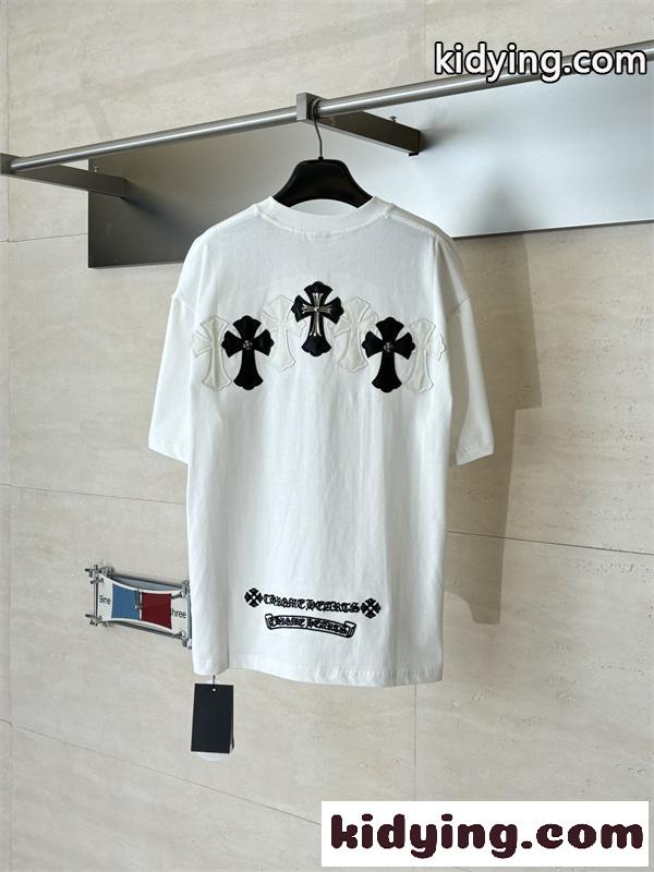CHROME HEARTS クロムハーツ コピー クロスパッチデザイン ルーズシルエット 半袖Tシャツ-2