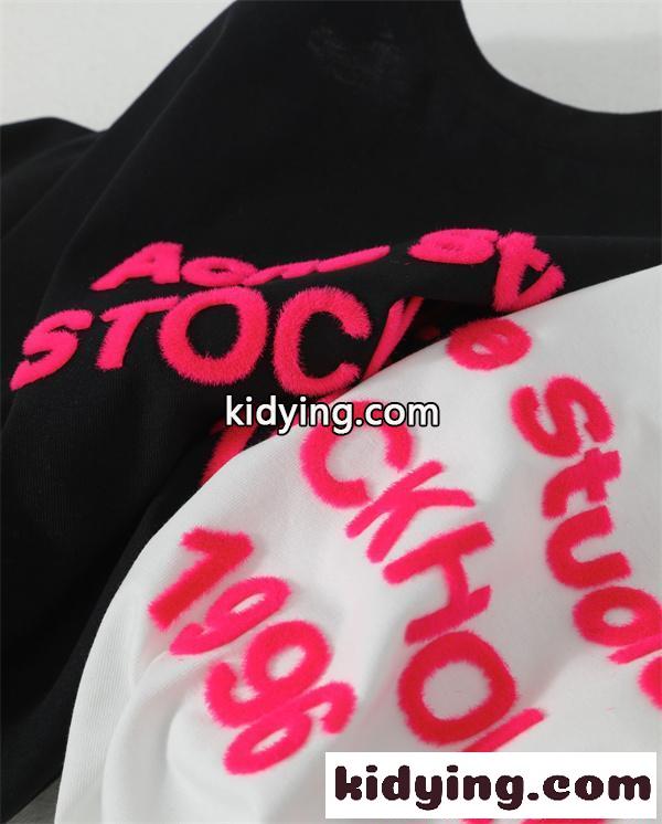アクネストゥディオズ コピー プリントTシャツ Acne ブラック ホワイト 半袖 ストリート ペアコーデ-5