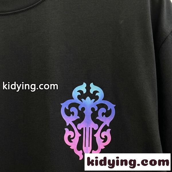 CHROME HEARTS コピー クロムハーツ コピー グラデーションホースシューTEE ネオンロゴ バックプリント半袖 注目度高め-9