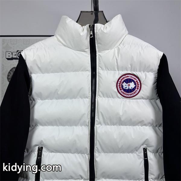 注目 ホワイト×ブラック プレミアム 2025秋冬必須 カナダグース コピー Canada Goose ダウンジャケット-2