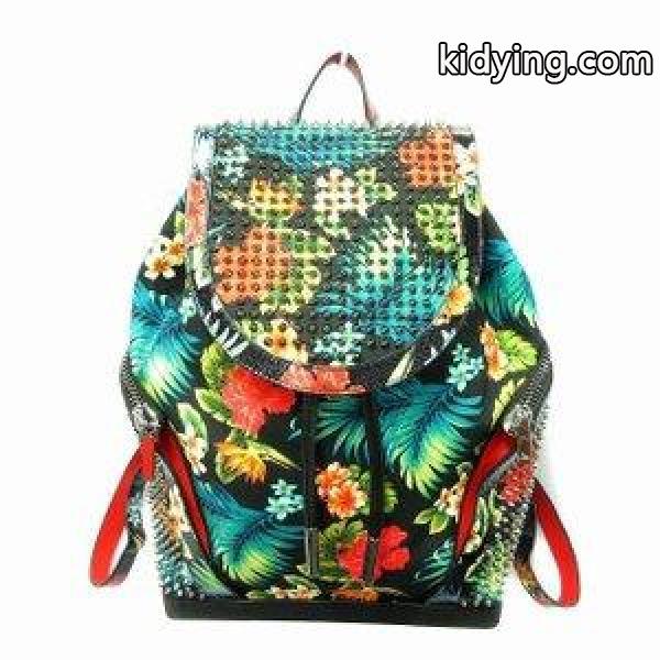 クリスチャンルブタン Christian louboutin リュックサック バックパック 16SS エクスプローラファンク EXPLORAFUNK スパイク スタッズ ハイビスカス 黒 ☆AA& :177-901808010097:ブランド古着販売のベクトル - 通販ショッピング-0