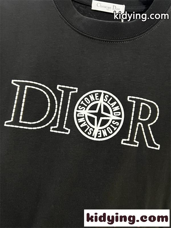 STONE ISLAND*DIOR ディオール コピー 注目商品 半袖Tシャツ ロゴ刺繍 ソフトコットン シンプル-5