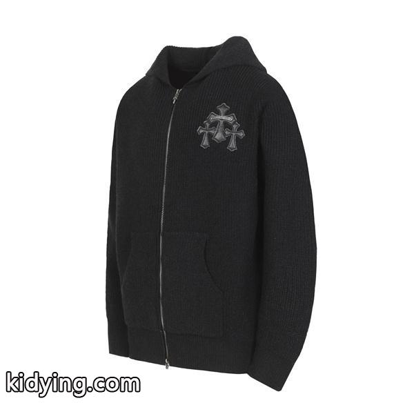 注目 しっとり高級感 ブラック シックな 2025秋冬コーデ クロムハーツ スーパーコピー Chrome Hearts パーカー-1