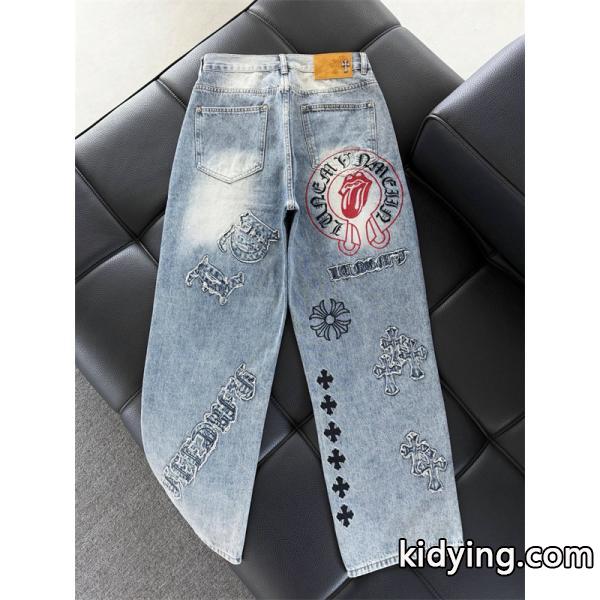 定番人気 クロス刺繍 バランス良好 クロムハーツ Chrome Hearts コピー デニムパンツ-1