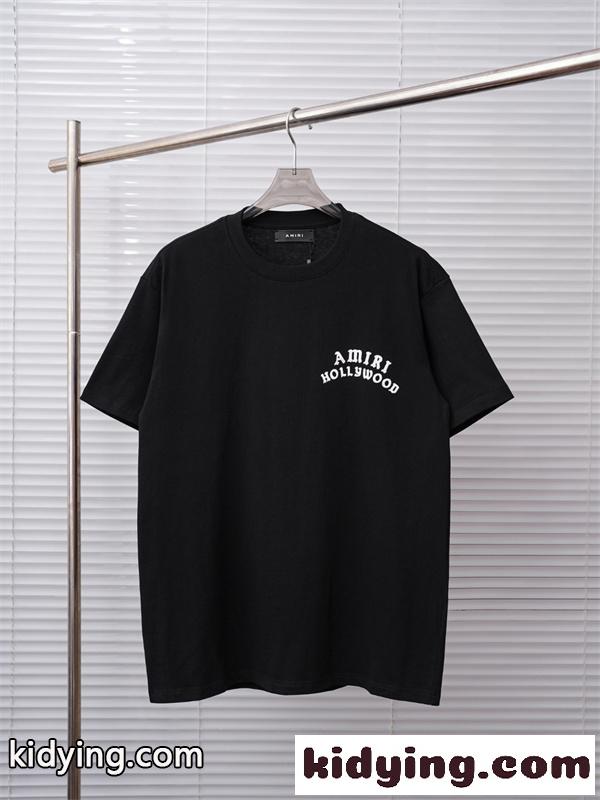 カレッジ風プリント 定番人気 ストリートカジュアル AMIRI アミリ コピー 半袖Tシャツ 旬顔デザイン-6