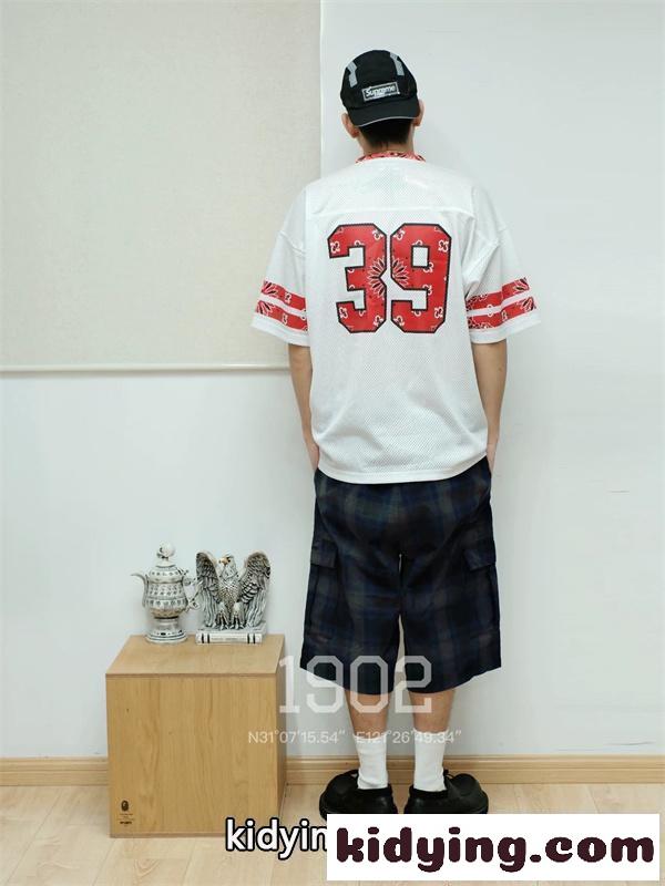SUPREME 半袖Tシャツ シュプリーム コピー メッシュ素材 プリント 通気性 軽量 ダンス衣装風-3