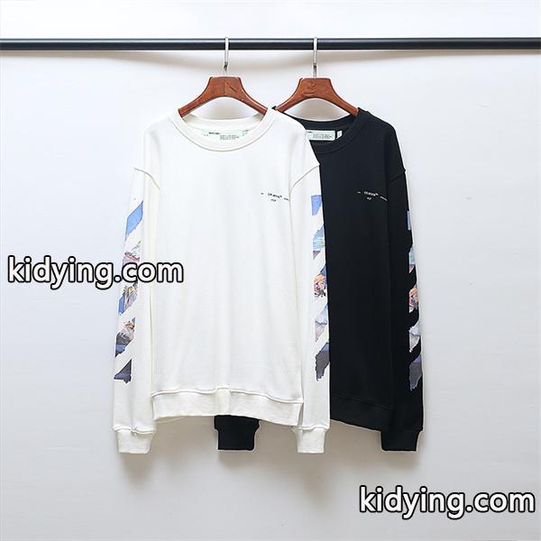 トレンド最前線 Off-White オフホワイト コピー クロスモチーフ 裏起毛 スウェット-0