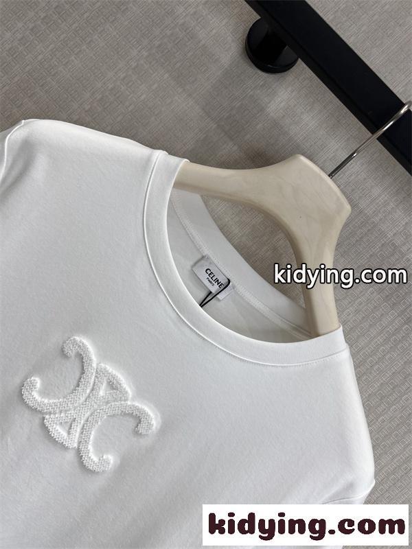 CELINEセリーフtシャツコピー2026春夏流行りレディースファッション上品-3