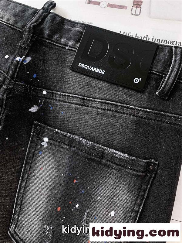 デニムパンツ メンズ ブラック DSQUARED2 ディースクエアード スーパー コピー ダメージ ストレッチ-6