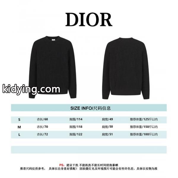 Dior ディオール 激安 ニット セーター ブラック 2025年秋冬 新作 高品質 シンプルデザイン-0