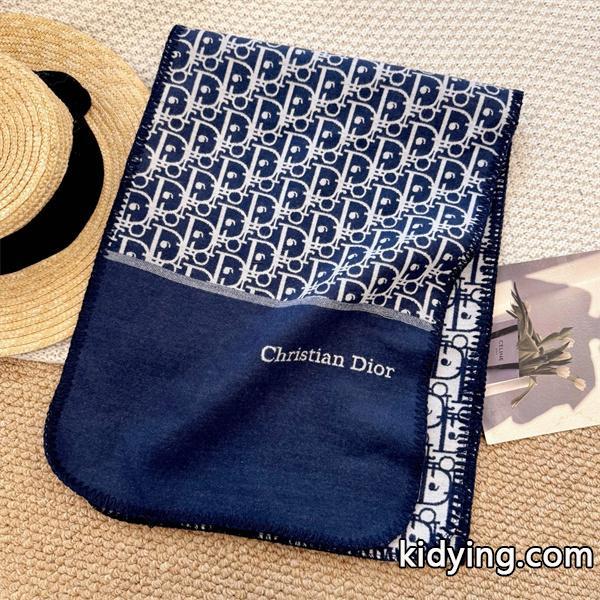 DIOR ディオール 2025秋冬新作 リバーシブル オブリーク マフラー 三角ステッチ ロック仕上げ エレガント 防寒 レディース スカーフ-6