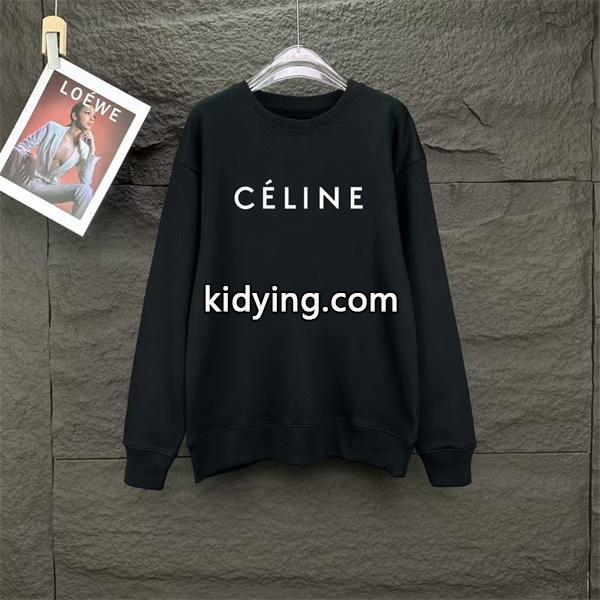 上質!CELINE セリーヌ コピー 2025秋冬 ホワイト エレガント長袖スウェット-1
