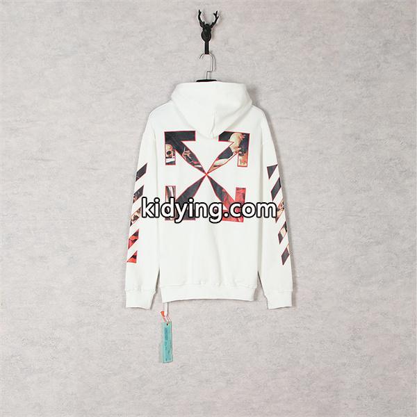 人気注目 Off-White オフホワイト コピー バックプリント フーディー 快適仕様-4