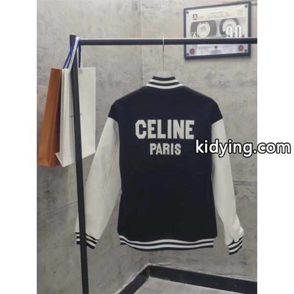 セリーヌ コピー 2025秋冬 CELINE トリオンフ ワッペン スタジャン 高級 主役アウター-1