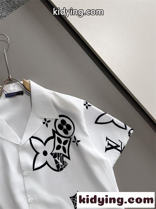 LOUIS VUITTON ホワイト シャツ 夏 リゾート カジュアル ルイヴィトン スーパーコピー 半袖 ファッション モード-2
